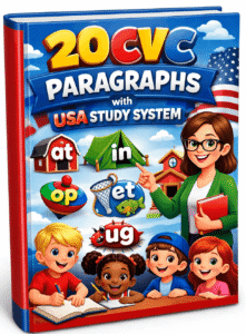 20 CVC Paragraphs with USA Study System